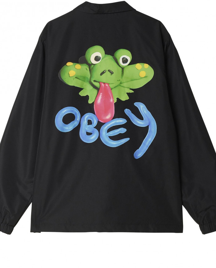 Obey Froggy Coach Jacket - Black