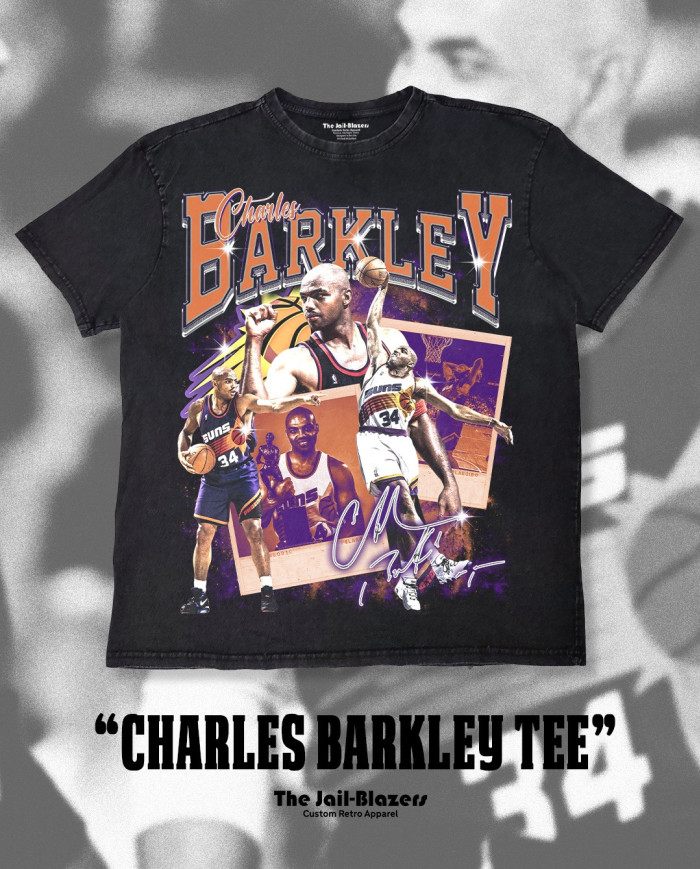 Charles Barkley Tee Washed Black